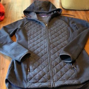 North Face zip up super soft, quilted hoodie!